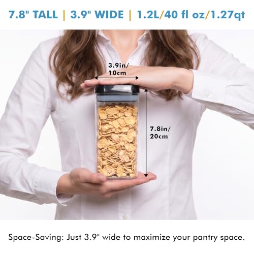 6 PCs 1.2 Liter Airtight Food Storage Containers ‎with Lids