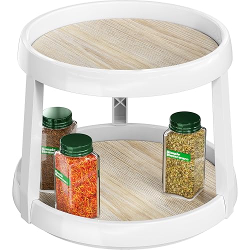 2 Tier Turntable Lazy Susan Spice Organizer