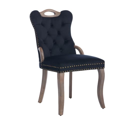 Velvet Upholstered Dining Chairs Set