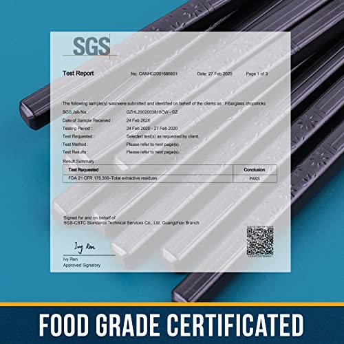 5 Pairs Glamfields Fiberglass Chopsticks