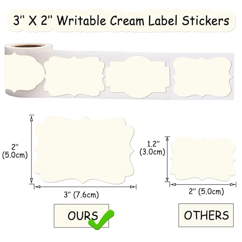 200PCS Sticky Fancy Shape Label Stickers for Essential Oil Bottles