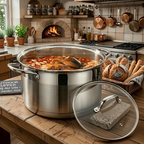 10 Quart Stainless Steel Soup Pot with Lid