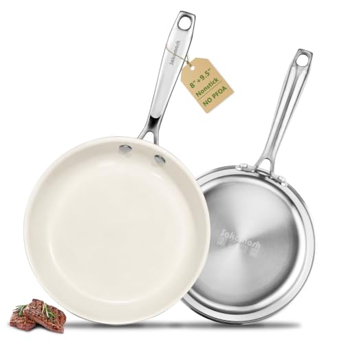 Ceramic Nonstick Frying Pan Set 8" & 9.5" (8" & 9.5")