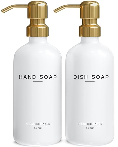Signature Glass Soap Dispenser Set by Brighter Barns
