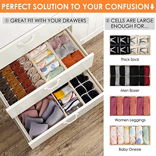 Sock Underwear Drawer Organizer Dividers