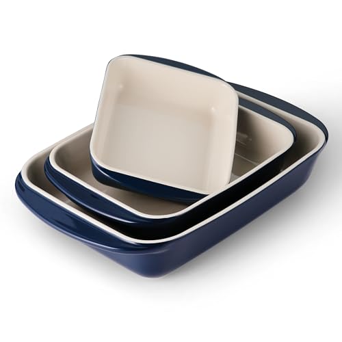 Mae 3 Piece Ceramic Porcelain Baking Pans Set