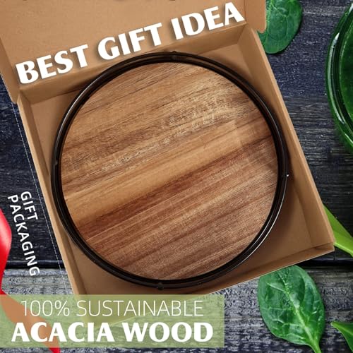 Acacia Wood Lazy Susan Turntable