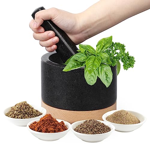 Polished Granite Mortar and Pestle Set