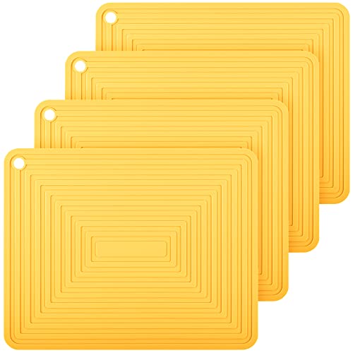 Silicone Trivets for Hot Dishes (L: Yellow)