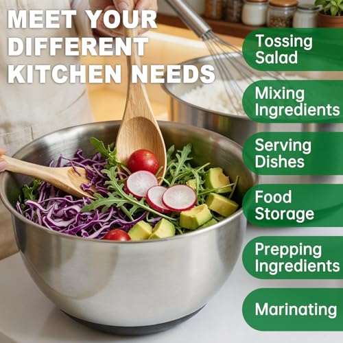 Mixing Bowls with Airtight Lids (Black)