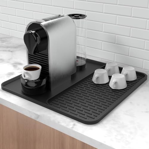 Silicone Coffee Mat with Detachable Dish Drying Mat