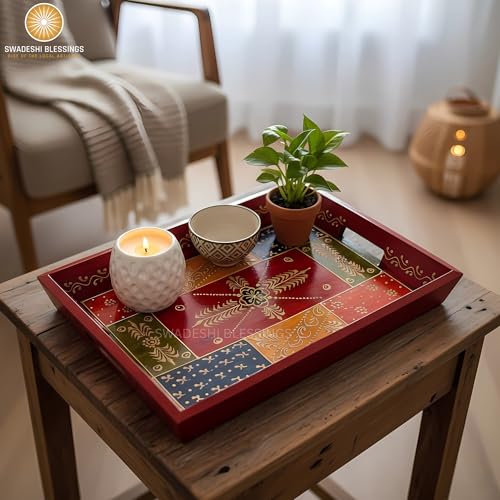 Wooden Serving Tray Set