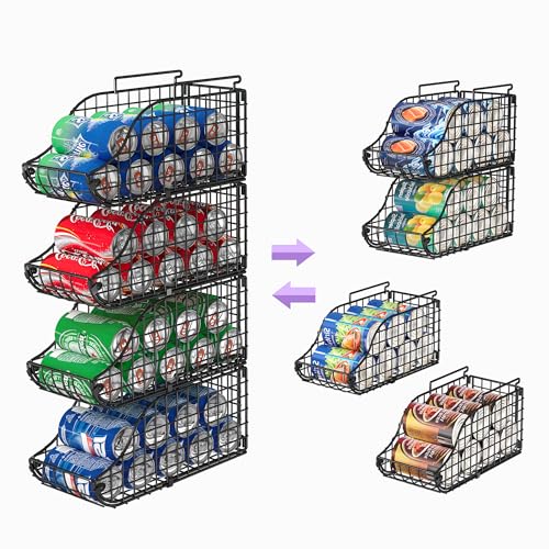 Stackable Kitchen Canned Food Holder With Handles