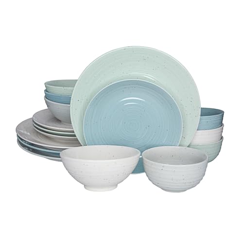 Speckled Stoneware Dinnerware Set for 4