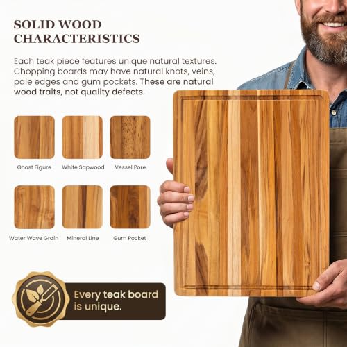 14x10 Teak Cutting Board (14"L x 10"W)