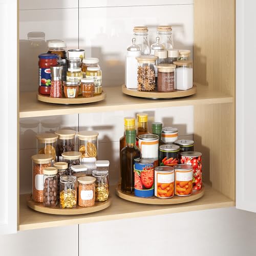 Acacia Wood Lazy Susan Organizer