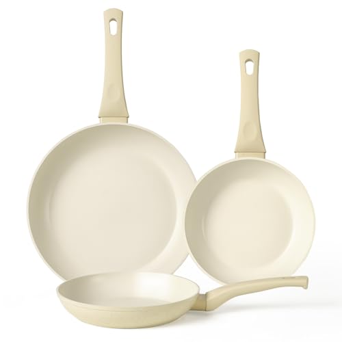 Nonstick Ceramic Frying Pans Skillets Set 8"+9.5"+11"