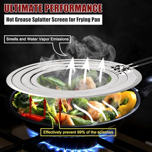 Silicone Splatter Screen for Frying Pan 13”