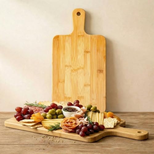 1 Pcs Cutting Boards with Handle (15.8"L x 7.9"W / Bamboo)