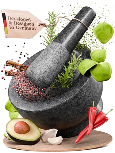 Mortar and Pestle Set (Black / 3.5-Cups)