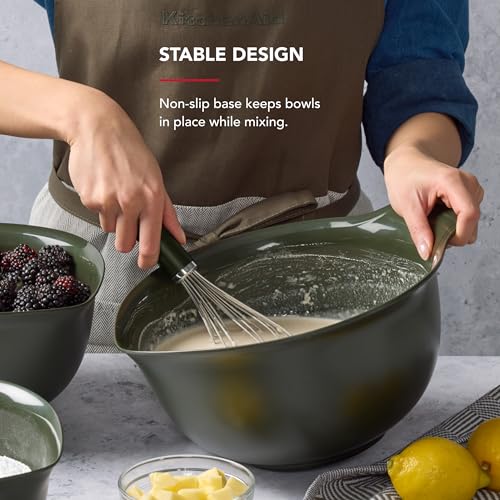 Universal Nesting Plastic Mixing Bowls (Evergreen / Set of 3)