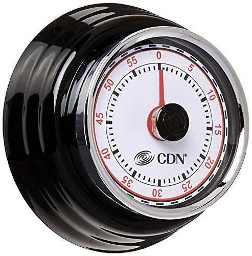 Compact 60 Min Mechanical Timer (Black, 2" Dial)