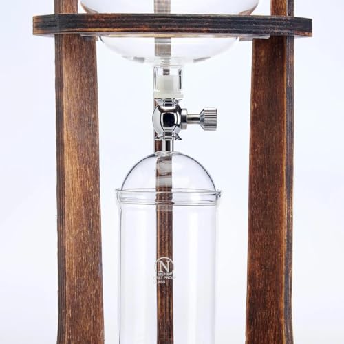Iced Coffee Cold Brew Drip Tower Coffee Maker Wooden