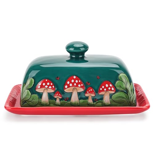 Mushroom Butter Dish With Lid