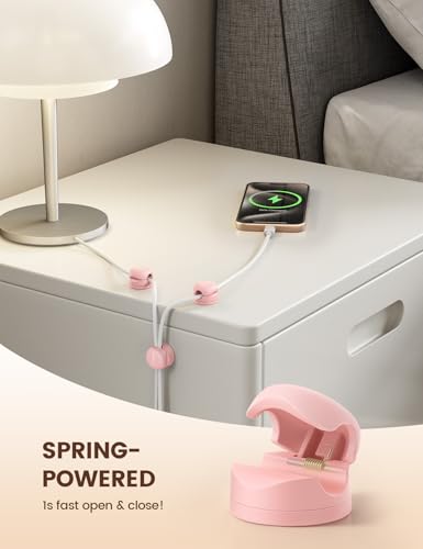 Rotatable Desk Cord Organizer Cable Management Holder Clips