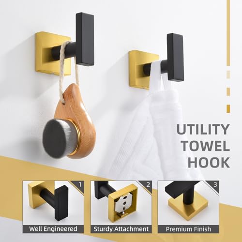 Towel Hooks for Bathroom 2 Pack