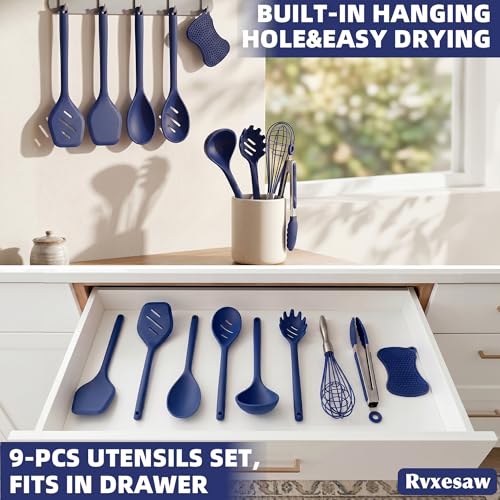 Kitchen Utensils Set (Navy Blue)