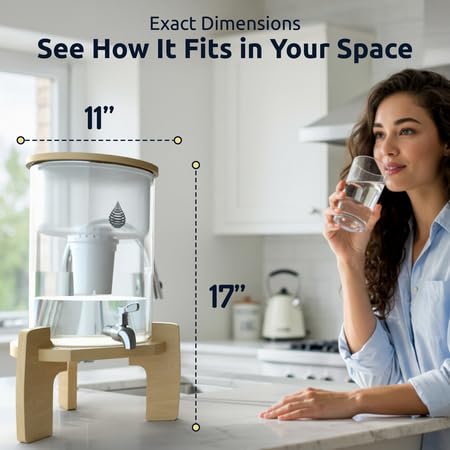 pH Recharge Glass Alkaline Water Dispenser Filter System