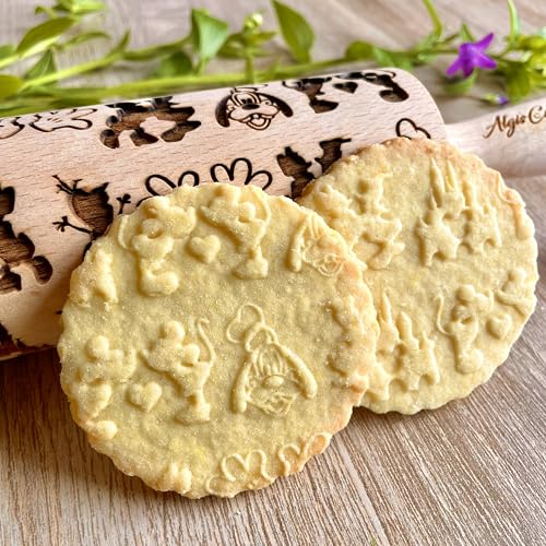Embossing Rolling Pin Laser engraved rolling pin Gift for pottery and cookies by Algis Crafts