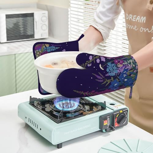 Oven Mitts Pot Holders Set Silicone Heat Resistant Oven Mitts and Hot Pads Potholders Non