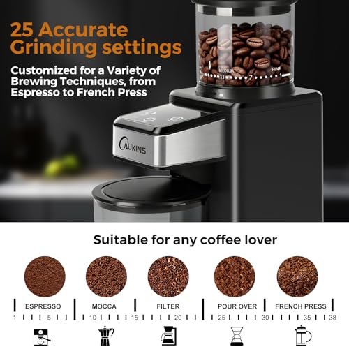 Electric Coffee Grinder for Home & Office (Dark Black)