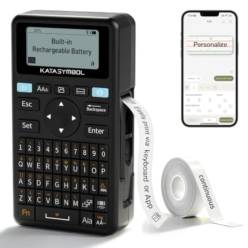 E11 Keyboard & Bluetooth Label Maker Machine with 4 Tapes