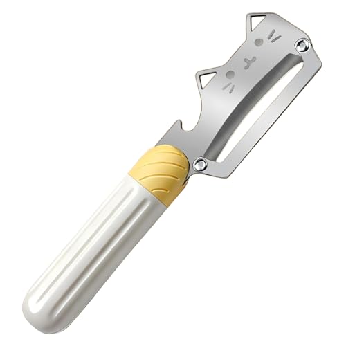 Vegetable Peeler with Wooden Handle Stainless Steel Blade and Bottle Opener for Sugarcane Pumpkin Winter Melon Papaya Potato pineapple Peeling