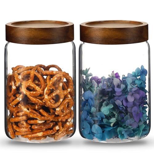 Glass Spice Jar Coffee Sugar Container Airtight Glass Jar Food Storage Canisters Bottle for Kitchen Seasoning Tea Herb Overnight Oats Bar Parfait Snacks