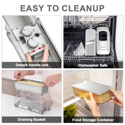 Safe Mandoline Slicer (S4 Gray)