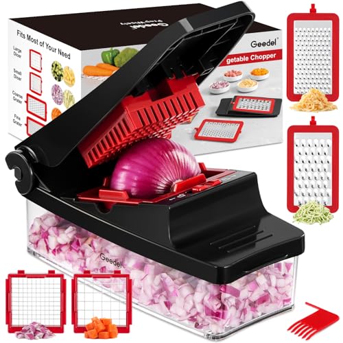 Vegetable Chopper (Black / 4 Blades)