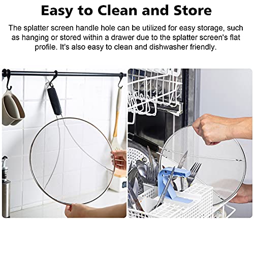 Large Splatter Screen for Frying Pan