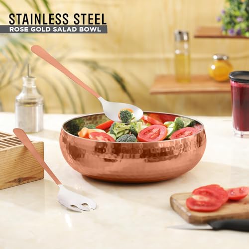 Set of 3 1 large salad bowl and 2 serving spoons