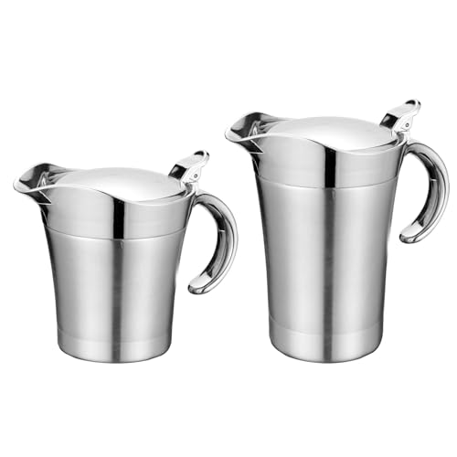 Effective Insulated Gravy Pots with Lid Stainless Steel Thermal for and Sauce Serving Kitchens Essential Thermal (400ml)