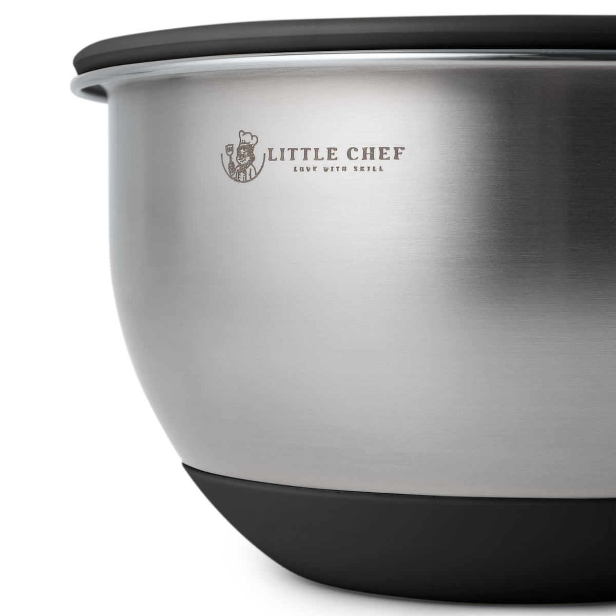 Non Toxic Mixing Bowls with Lids Set (Black)