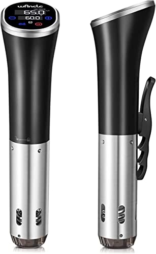 Sous Vide Wancle Sous Vide Cooker 1100W IPX7 Waterproof Thermal Immersion Circulator With Reservation Function (Black)