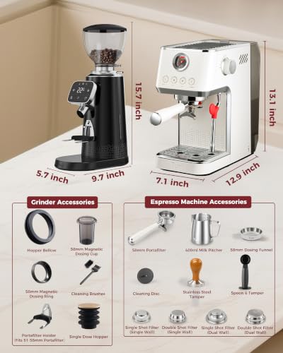 E2 Gen3 Espresso Machine with G3 Flat Burr Coffee Grinder Kit