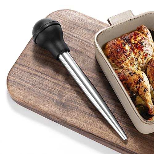 Turkey Baster Baster Syringe for Cooking Meat Injector Set with 2 Marinade Needles 1 Basting Brush1 Cleaning Brush for Home Baking Kitchen Tool