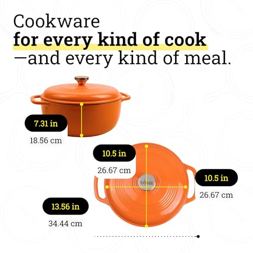 Essential Enamel Cast Iron Dutch Oven (Pumpkin)