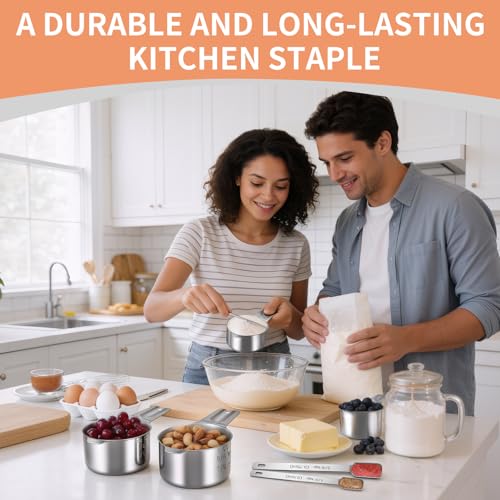 Measuring Cups and Spoons Set (Square Spoons)