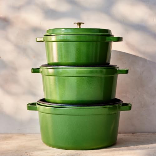 Cast Iron Round Dutch Oven (4-qt Round / Pistachio)
